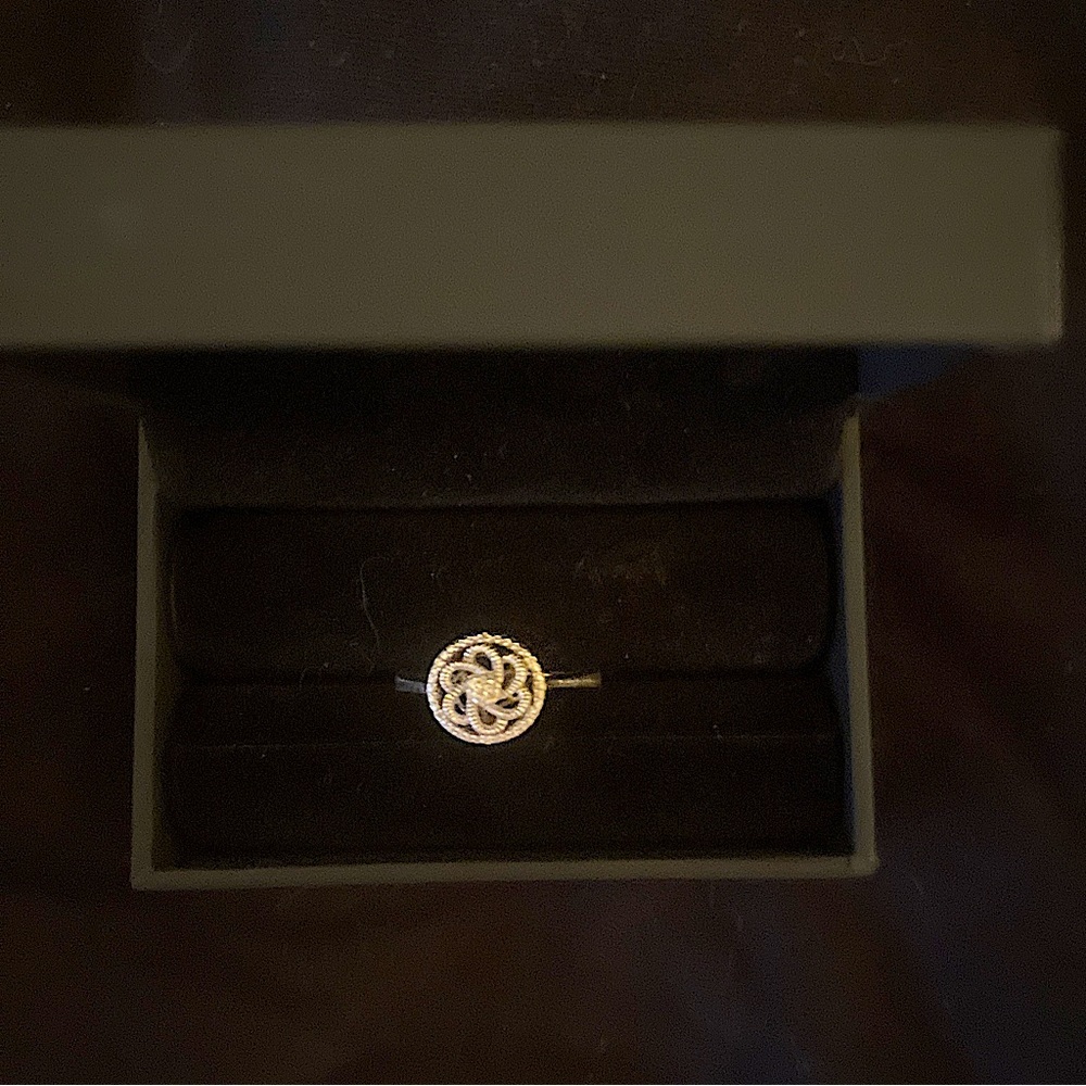 Sterling silver, genuine diamond vera Wang ring, size 8